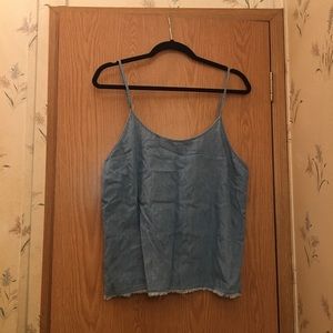 Denim tank/crop top